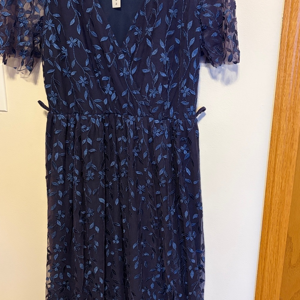 Baltic Born Navy Blue Floral Lace Maxi Dress - Picture 5 of 8
